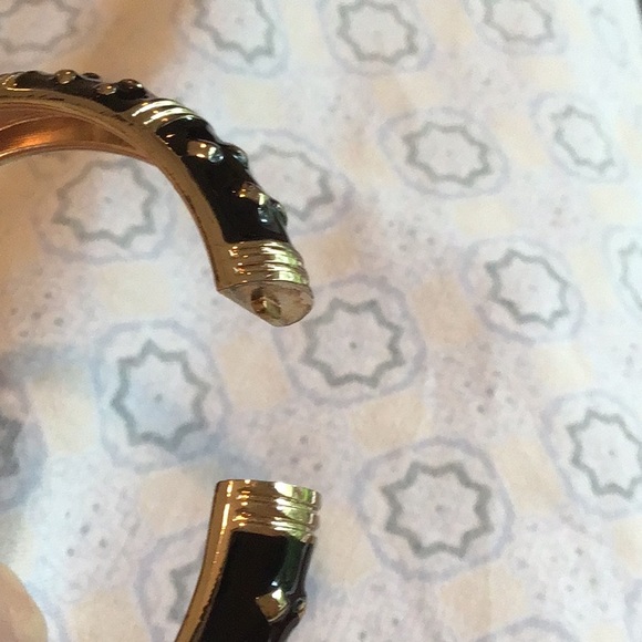 Gold and black enamel bracelet - Picture 4 of 4